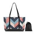 thumbnail image 7 of FORMRS Canvas Laptop Tote Bag for Women with 15.6" Computer Compartments Shoulder Handbag, Pink Geometric, 7 of 7
