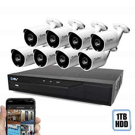 Best Vision 16-Channel HD DVR Security System with 8 1MP IR Outdoor Weatherproof Bullet Cameras, 1TB Hard Drive and Remote (Best Budget Home Surveillance System)