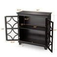 thumbnail image 4 of Costway Kitchen Storage Cabinet Buffet Sideboard w/ Glass Doors & Adjustable Shelf Brown, 4 of 10