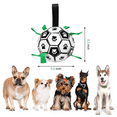 thumbnail image 2 of Dog Toys Soccer Ball with Interactive Pulling Tabs, Dog Toys for Tug of War, Puppy Birthday Gifts, Dog Tug Toy, Dog Water Toy, Durable Dog Balls for Finnish Lapphund And other Medium Herding Dogs, 2 of 7