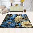 thumbnail image 3 of Blue and Yellow Flowers Area Rugs Soft Non-Slip Floor Mats Large Nursery Carpets Doormat for Living Room Bedroom Hotel Decor 63"x48", 3 of 7