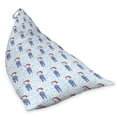 thumbnail image 2 of Pirates Lounger Chair Bag, Pirate Cat in a Blue Sailor Suit on a Backdrop with Fishes and Dots Maritime, High Capacity Storage with Handle Container, Lounger Size, Blue White Red, by Ambesonne, 2 of 5