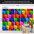 thumbnail image 4 of Tiptophomedecor Abstract Wallpaper Wall Mural - Colorful Geometric Boxes, 4 of 7
