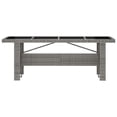 thumbnail image 3 of vidaXL 7 Piece Outdoor Dining Set with Cushions Poly Rattan Grey, 3 of 5