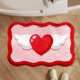 thumbnail image 3 of Corazón Decoraciones para el Hogar Corazón Impresión en Forma de Alfombra 40x60cm Faux Cachemire Poliéster Antideslizante Corazón en Forma de Alfombra para la Entrada Al Lado de la Cama, 3 of 6