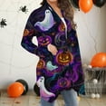 thumbnail image 5 of Womens Halloween Printed Open Front Cardigan Casual Long Sleeve Loose Fit Cute Spooky Pattern Cardigans, 5 of 6