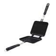 thumbnail image 3 of Grilled Sandwich Maker Bread Toast Breakfast Machine HotDog Sandwich Pan Non-Stick Aluminum Flip Pan Kitchen Tool,1 x Double-sided Sandwich Makers,Black, 3 of 10