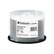 Verbatim 25GB 6X BD-R Inkjet Printable 50 Packs Spindle Disc Model 97339