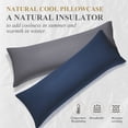 thumbnail image 5 of SORMAG Body Pillow Case Cover Bamboo Cooling Body Pillow Cover for Hot Sleepers and Night Sweats Breathable & Silky Soft Full Long Pillow Case (Dark Grey,1 Pack,20x54 inches), 5 of 9