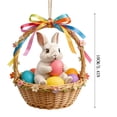 thumbnail image 4 of Homekingdee Easter Bunny Acrylic Hanging Pendant - Easter Door Sign Decoration with Pre-Drilled Holes for Home Easter Party Classroom Decor, 4 of 4