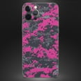 thumbnail image 4 of DesignSkinz Hot Pink and Gray Digital Camouflage Full-Body Skin Decal Wrap Cover for iPhone 15 Pro, 4 of 9