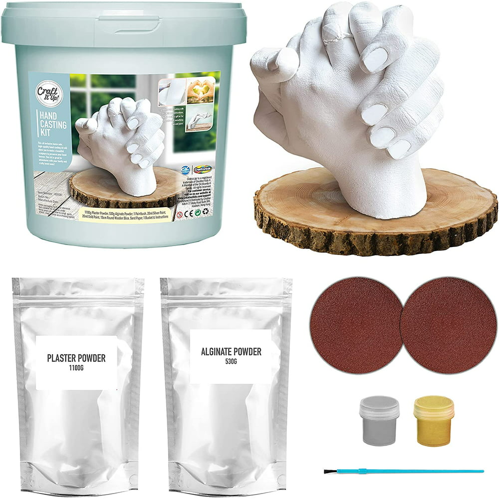 Hand Casting Kit By Craft It Up Diy Plaster Statue Molding Kit Hand Holding Craft For 