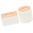 thumbnail image 3 of Shisuyan Petits Porte-Mouchoirs Mini Boîte à Mouchoirs Blanche 2 Pcs, 3 of 9