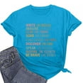 thumbnail image 5 of Fesfesfes Women T Shirts Short Sleeve Women Fashion Crewneck Printed Short Sleeve T-shirt Casual Loose Shirt Tops Tops for Women S(US:4), 5 of 6