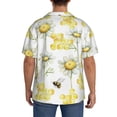thumbnail image 3 of Balery Sweet Honey Camisa Casual de Manga Corta con Botones para Hombre, Texturizada, Estilo Cubano, para Playa, Verano-3X-Large, 3 of 5