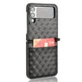 thumbnail image 2 of TECH CIRCLE Flip Case for Samsung Galaxy Z Flip 3,Plaid Embossed PU Leather with Shockproof Card Slot Case for Samsung Galaxy Z Flip 3 6.7 inch,Black, 2 of 6