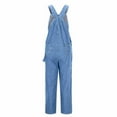 thumbnail image 4 of UPPADA Denim Jumpsuit for Women Sleeveless Summer Rompers Bib Overalls Denim Wide Leg Long Jumpsuit Baggy Denim Bib Overalls Loose Jean Jumpsuit Stretchy Pants with Pockets Light Blue,S, 4 of 7