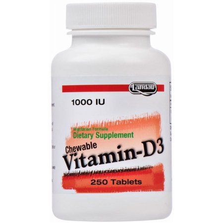 Landau Kosher Vitamin D3 1000 IU Chewable Cherry Flavor - 250 Tablets