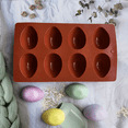 thumbnail image 4 of Packs of 2 Bakeware 8-Cavity Easter Egg Silicone Mould for DIY Cake Decoration Chocolate Candy Bread Food Grade Baking Supplies, 4 of 7