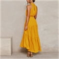 thumbnail image 3 of SHENGXINY Women's High Neck Sleeveless Summer Dresses Sexy Polka Dot Evening Sling Long Maxi Sun Dress Casual Bandage Beach Party Club Dress, 3 of 5