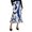 Blue, variant on Women's Tennis Skirts Summer Women Fashion Pattern Color Blocking Spring Skirt Floral Printed A Line Midi Hemline Elastic Waist Lightweight Flowy Casual Beach Blue S