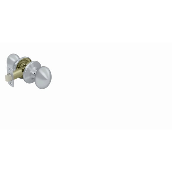 New Yale 10Dm Us26D Dartmouth Knob Egg Knob Passage, Brushed Chrome Finish