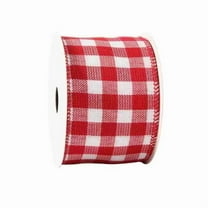 Christmas Ribbon Abundance Plaid Ribbon, for Christmas Gift Wrapping,Party Decoration,Red and White Grid(6.3cm*10 Yards)