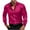 Hot Pink, variant on Dagugfen Mens Shirts Plus Size Button down Long Sleeve Satin Loose Comfy Solid Color Casual Tops for Party Dance