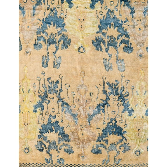 Ahgly Company Indoor Rectangle Abstract Dark Almond Brown Abstract Area Rugs, 5' x 8'