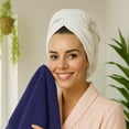 thumbnail image 6 of SupremePlus Luxury 550 GSM 16" x 27" 100% Ring Spun Cotton Hand Towels, Navy Blue 12 Count, 6 of 8