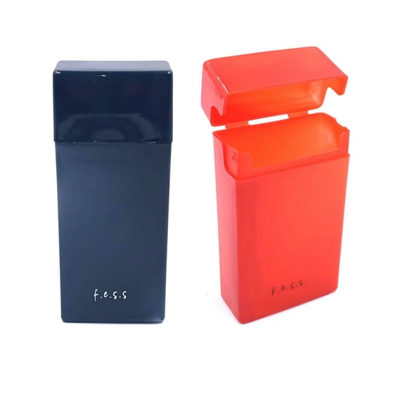FESS Product 2 Pack Plastic Cigarette Case, for 100mm Cigarettes, 18-20 Capacity, Ships Random Color (2 Pack 100mm)