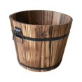 thumbnail image 1 of Wooden Bucket Barrel Planters Rustic Flower Pots Boxes Container with Drain Hole for Patio Garden Outdoor Indoor Home Decor, 1 of 6
