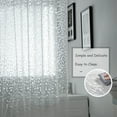 thumbnail image 4 of Shower Curtain Liner,Waterproof 72x72-Inch-PVC Free, Non Toxic, Eco-Friendly, Odorless 3D Pebble Bathroom Curtains, Semi-Transparent,12 Hooks, 4 of 7