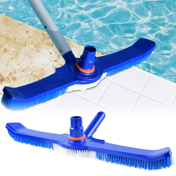 20 In Pool Brush Head Swimming Pool Wall Tile Brush Aluminium Swimming Pool Brush Head For Inground Pools Nylon Bristles Pool Cleaning Brush Pool Brushes