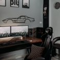 thumbnail image 2 of LaModaHome 1969 Corvette Metal Silhouette Wall Art, 2 of 5