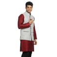 thumbnail image 2 of Saris and Things Veste Nehru Argentée pour Hommes. Ce Produit Est Fait sur Commande., 2 of 5