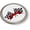 Semi-Flexible Aluminum Bezel, variant on BestLicensePlateFrames Racing Flags 3D Domed Car Emblem Badge Sticker, Flexible Round Design