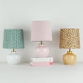 thumbnail image 7 of 15" Hand-Blown Glass Table Lamp Set, Blush Pink Velvet Shade, Pink Glass Base, Small Accent Lamp For Girls Bedroom Nightstand, Living Room, Kitchen Counter(Bulb Not Included), 7 of 7