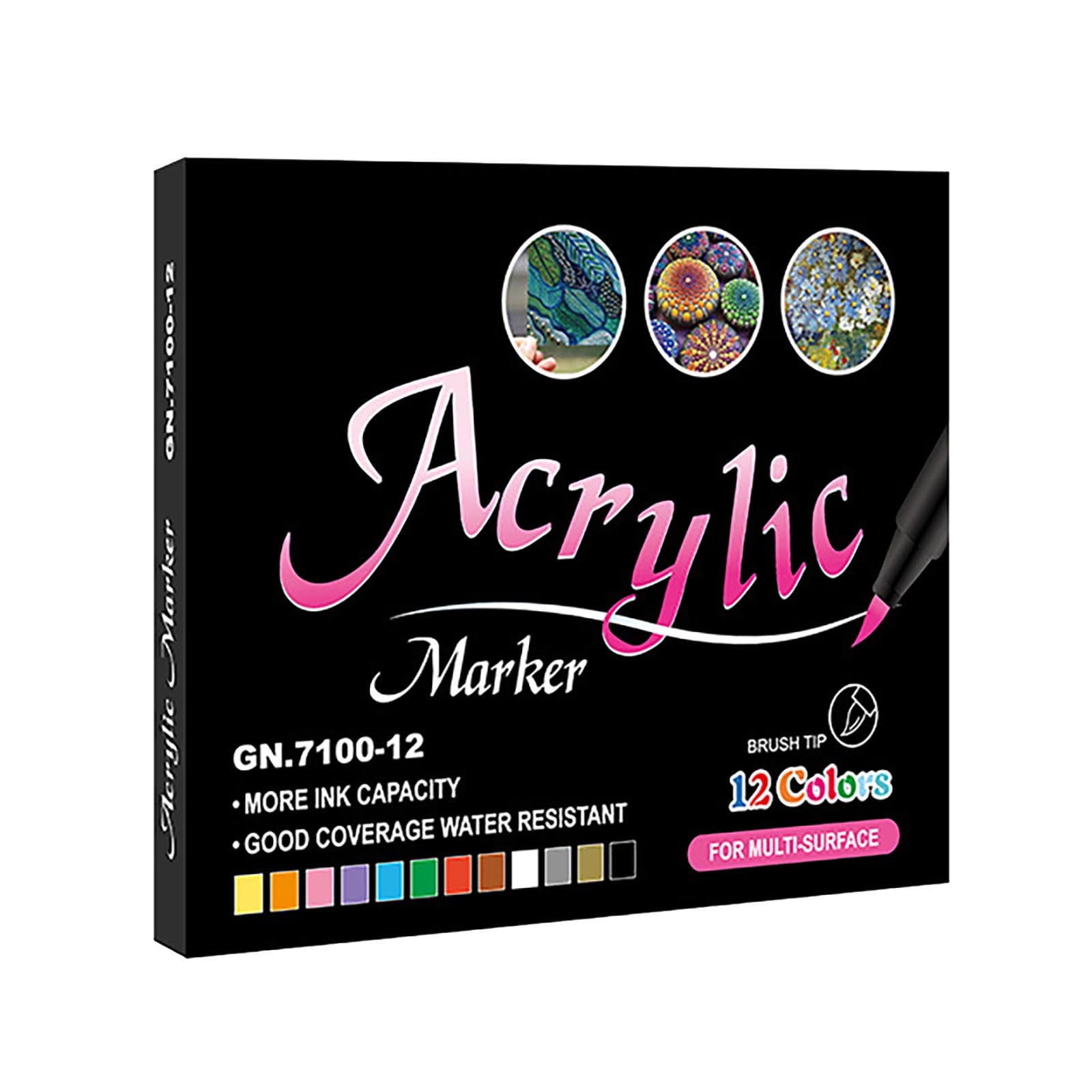 12Color 7100 Soft Acrylic Water Marker Hand Drawn Graffiti Hand Account Marker10Ml