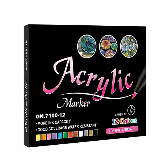 Acrylic Water Paint Marker Set with Double Tips for Graffiti and Artistic Projects Suitable for Various Surfaces