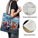 thumbnail image 3 of The Rocky and Bullwinkle Show Bolso de tela con estampado de lienzo para mujer, bolsa de compras reutilizable y estética, con cremallera interior, regalo para mujer, 35 × 40 cm., 3 of 6