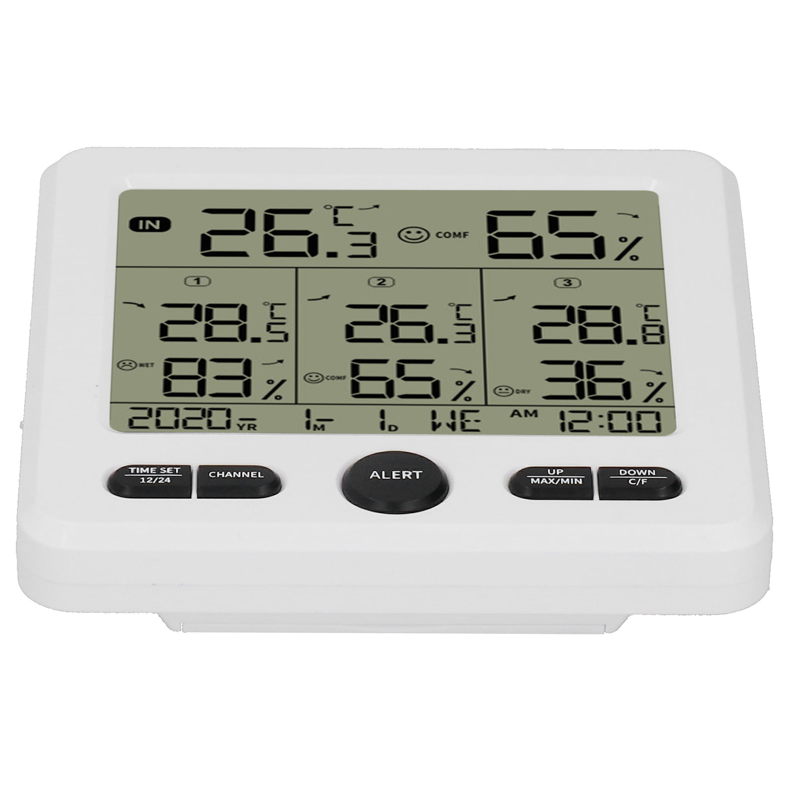 Weather Station Wireless Indoor Outdoor Thermometer TS-6210 Digital  Temperature Hygrometer With 3pcs Remote Sensors Smart Home