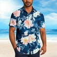 thumbnail image 2 of Cllios Mens Hawaiian Shirts Funny Tropical Graphic Beach Tops Vacation Cuban Collared Short Sleeve T-shirts Casual Button Down Bowling Shirts S-4XL, 2 of 6