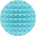 thumbnail image 1 of Ahgly Tapis d'Intérieur Lavable en Machine Carré Turquoise Bleu Vif, 3 Pieds Carré, 1 of 7