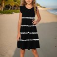 thumbnail image 6 of THDHVS Girls Summer Dresses, Dresses for Kids, Toddler Girls Dress Summer Ruffle Sleeve Sundress Outfit for Kids 4-14T Black 11-12 Years, 6 of 6
