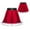 A Red, variant on renvena Kids Girls Elf Miss Santa Christmas Skater Skirt Velvet Mini Skirts Mrs.Claus Costume Size 4-16 A Red 12