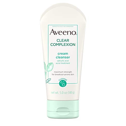 Aveeno Clear Complexion Cream Facial Cleanser with Salicylic Acid Acne