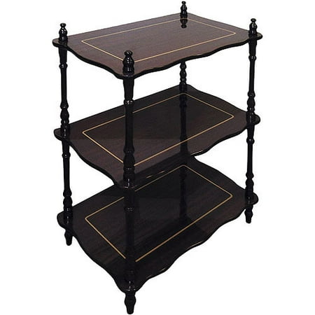 Traditional Decorative 3 Tier Shelf, Cherry