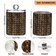 thumbnail image 5 of Yayeee 4 Pack Qtip Holder Bathroom Cotton Swab Canister with Lid Clear Dispenser Set, Black Floral Pattern, 5 of 6