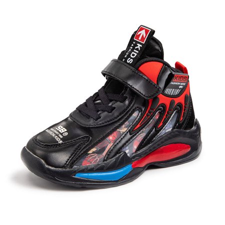 

Boy‘s Non-slip Lightweight Casual Velcro Sports Shoes Sneakers With High Top For All Seasons